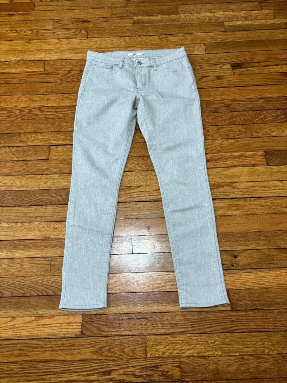 Levi's Women's 711 Skinny Jeans Size 31 31x30 Gray Stretch Denim Tag Sz 29